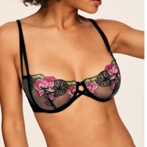 ADORE ME Jayda embroidered unlined bra, 34DD.